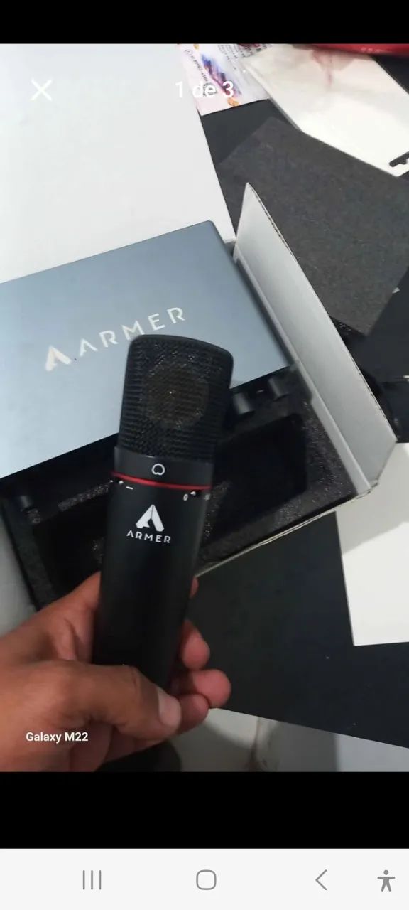 Microfone e placa de áudio Armer - Foto 3