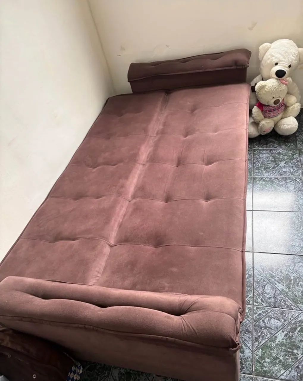 Sofá cama marrom  - Foto 3
