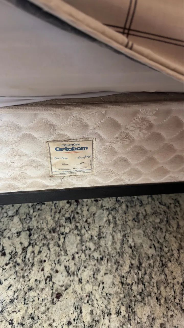 Cama King Size Completa + Colchão Ortobom