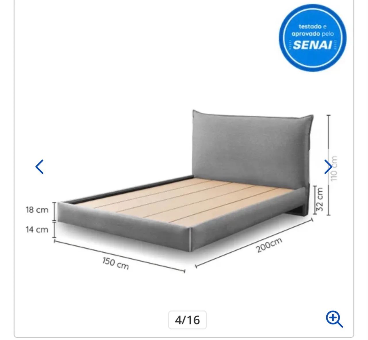 Cama casal boreal Flutuante - Foto 3