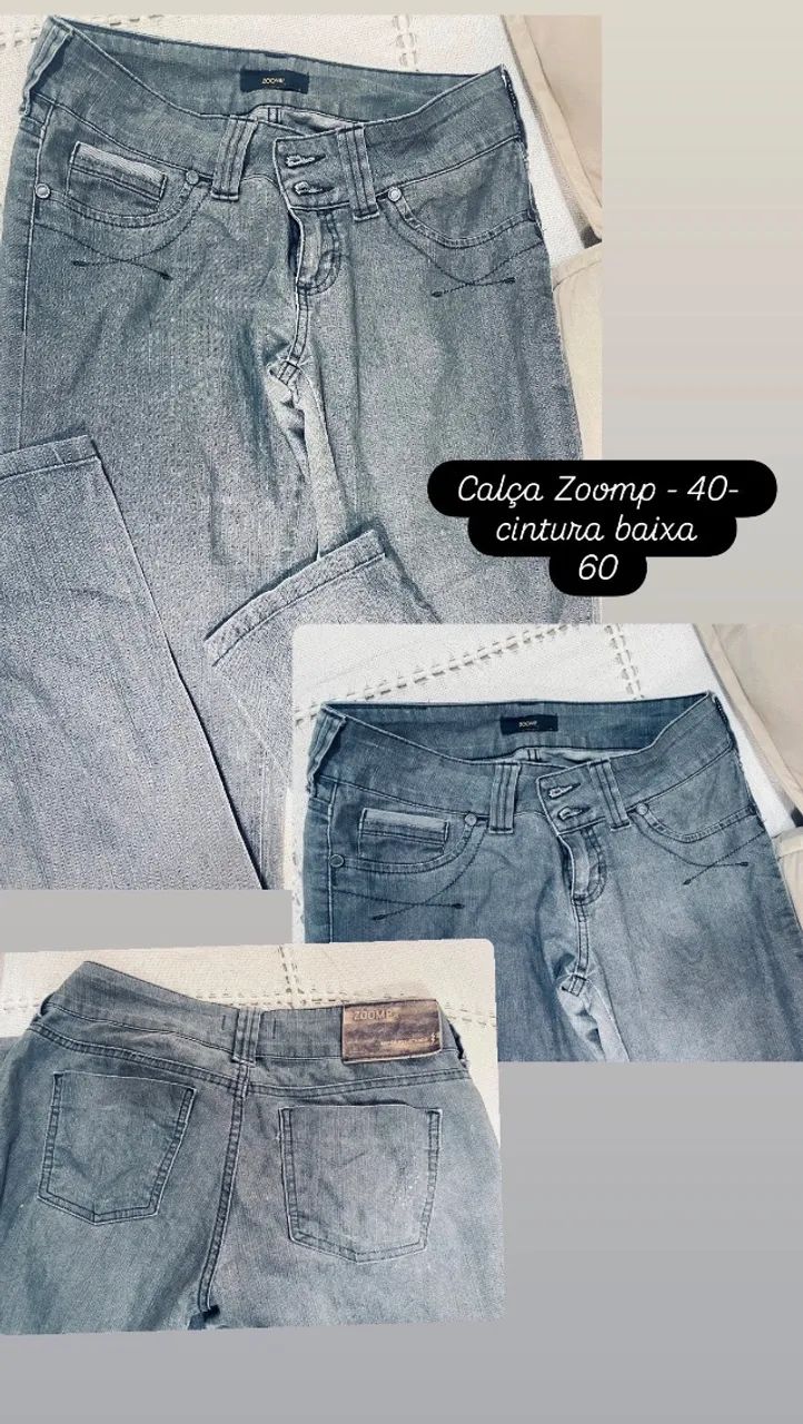 Calça Zoomp- 40- cintura baixa 60