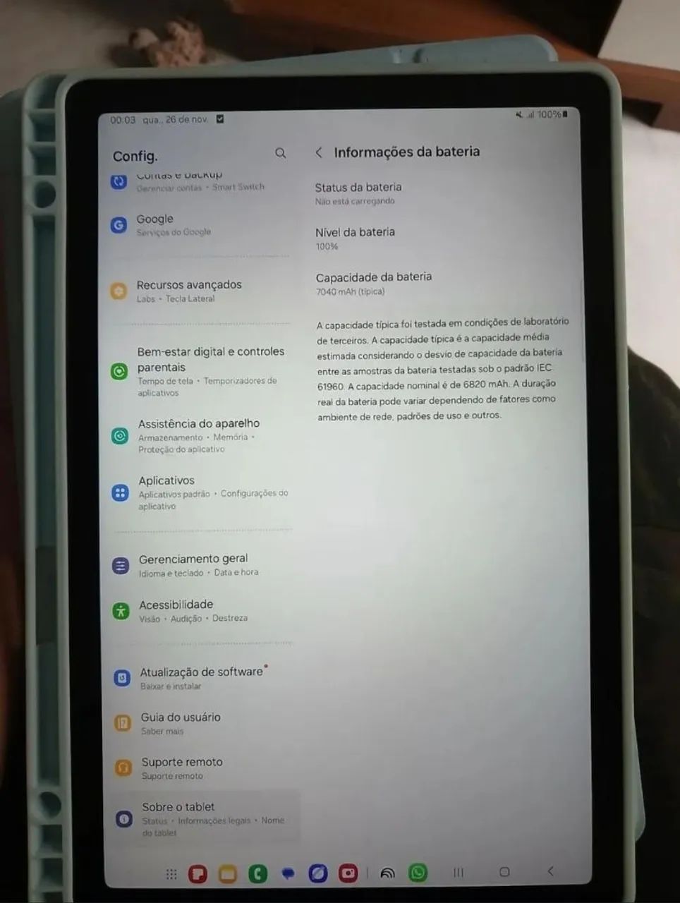 Tablet Galaxy Sansung A9 em excelente estado - Foto 2