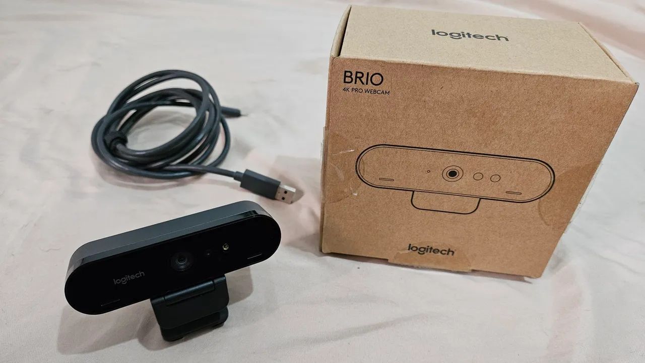 Webacam UHD 4k Logitech Brio Usada - Foto 2