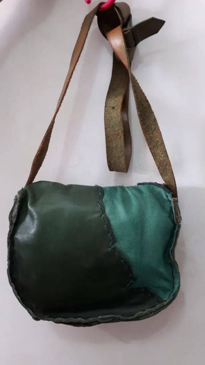 Bolsa de Ombro Couro Verde - Foto 2