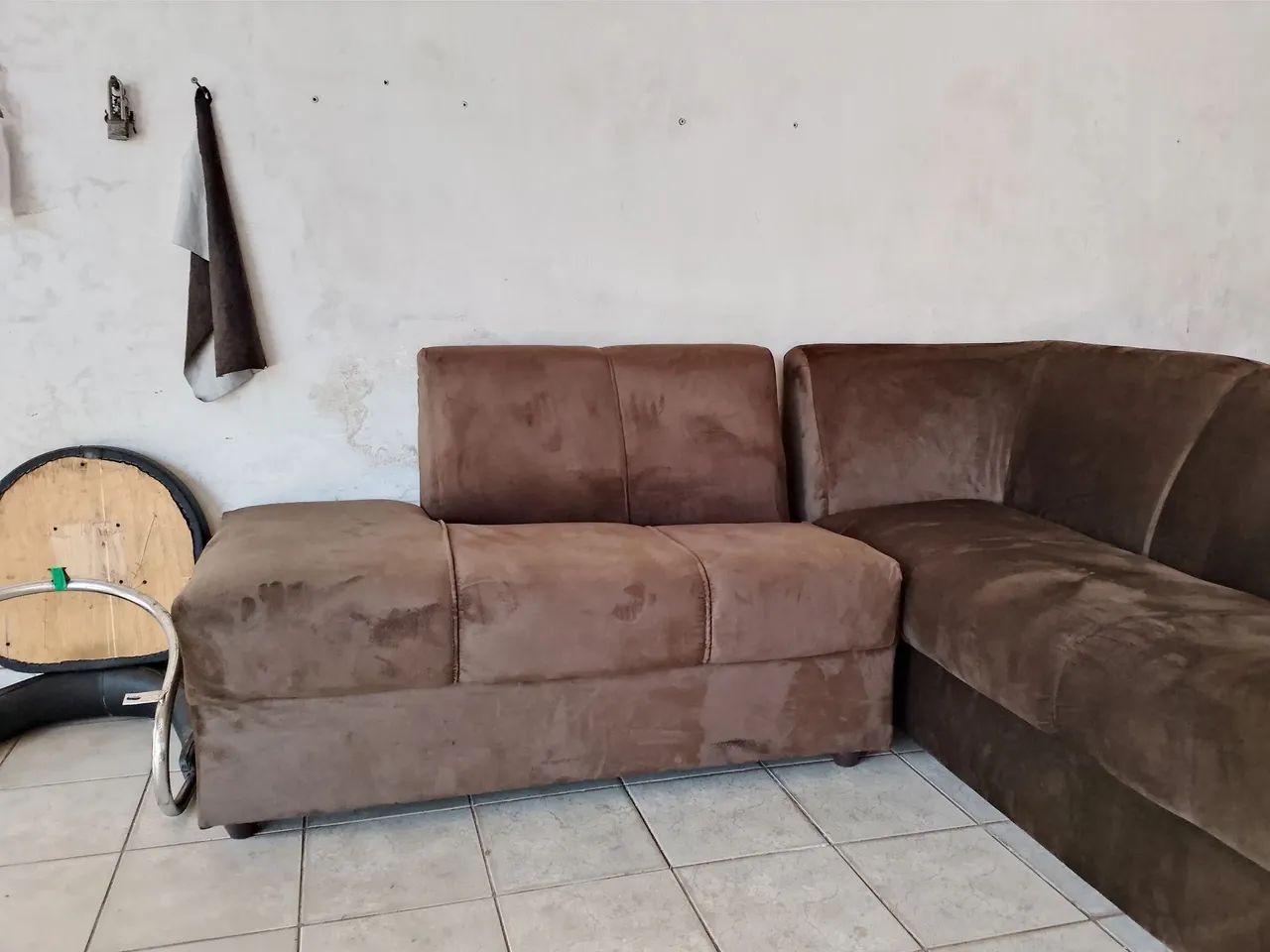 Sofá de canto Marrom - Reformado - Foto 3