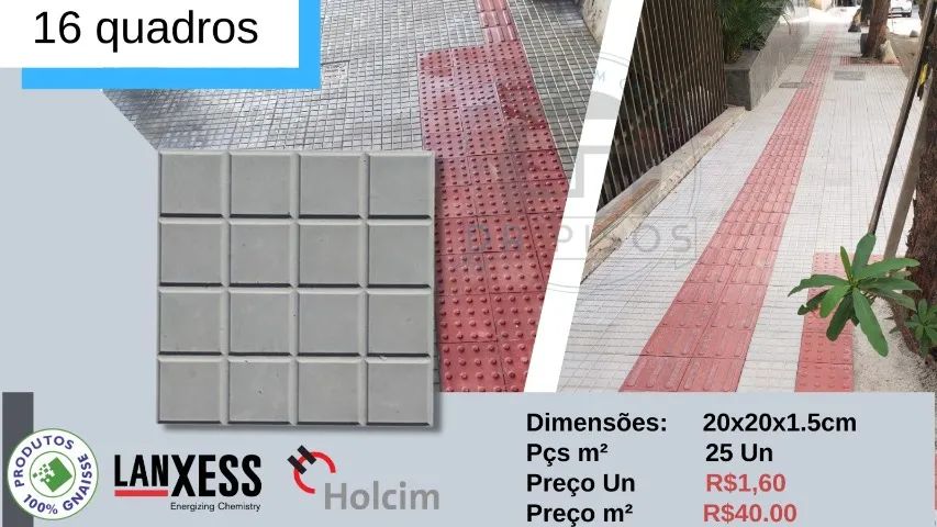 Peças Concreto, Ladrilhos, piso tatil chapeu de muro - Foto 6