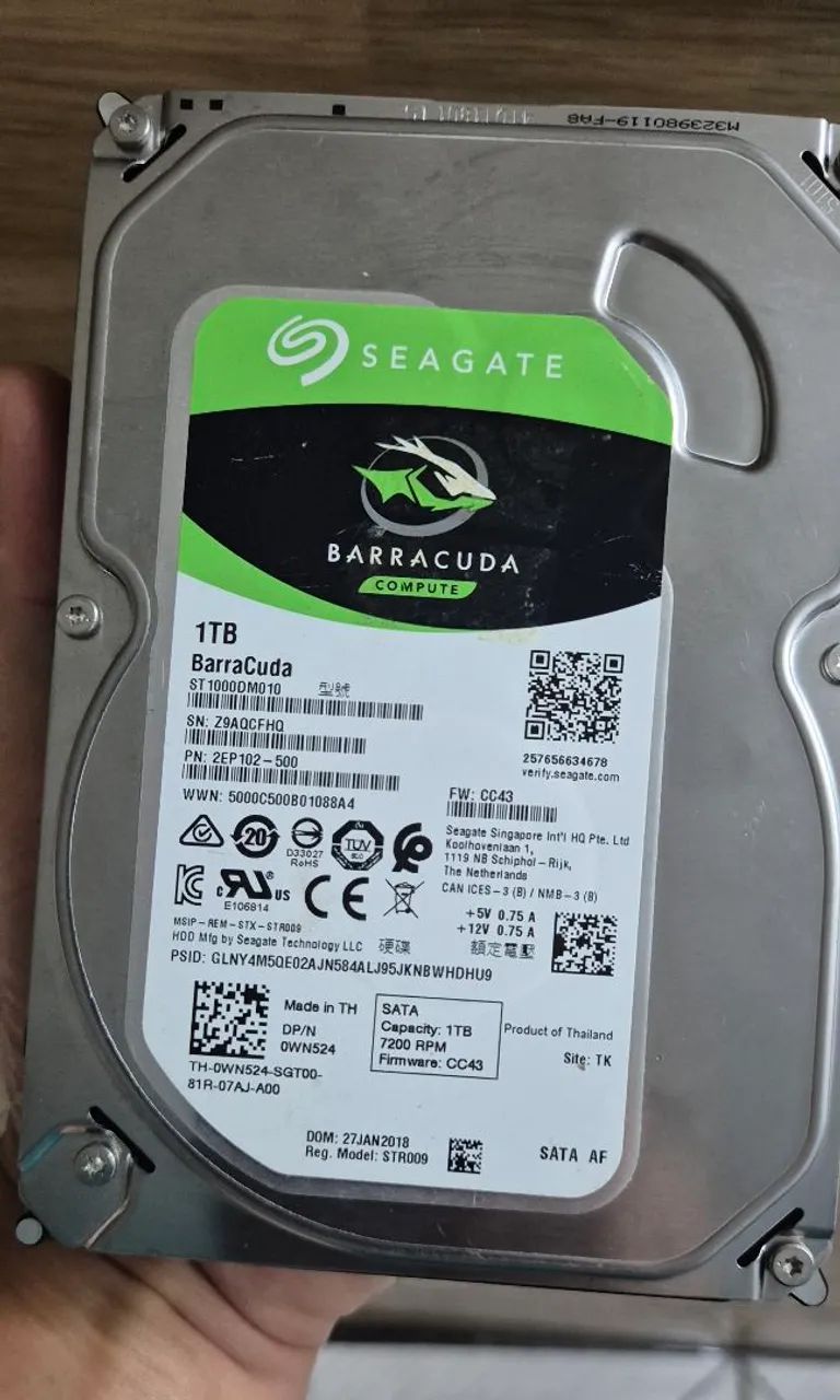 HD 3.5 polegadas 1Terabyte p/PC Seagate Barracuda - Foto 5