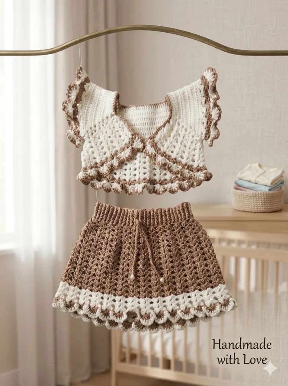Conjunto crochê 0 a 3 meses - Foto 2