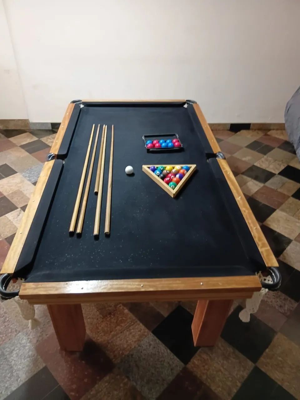 Mesa de Sinuca Bilhar Ardósia 2,25 x 1,25  - Completa - Foto 2