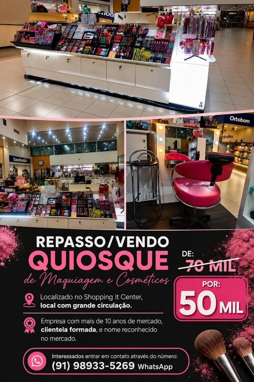Passo/vendo Quiosque de maquiagens e serviços - Foto 4