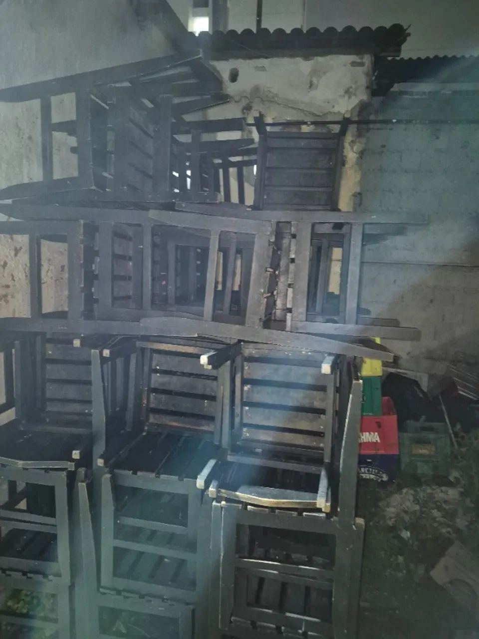  Cadeiras de madeira pura para restaurante 