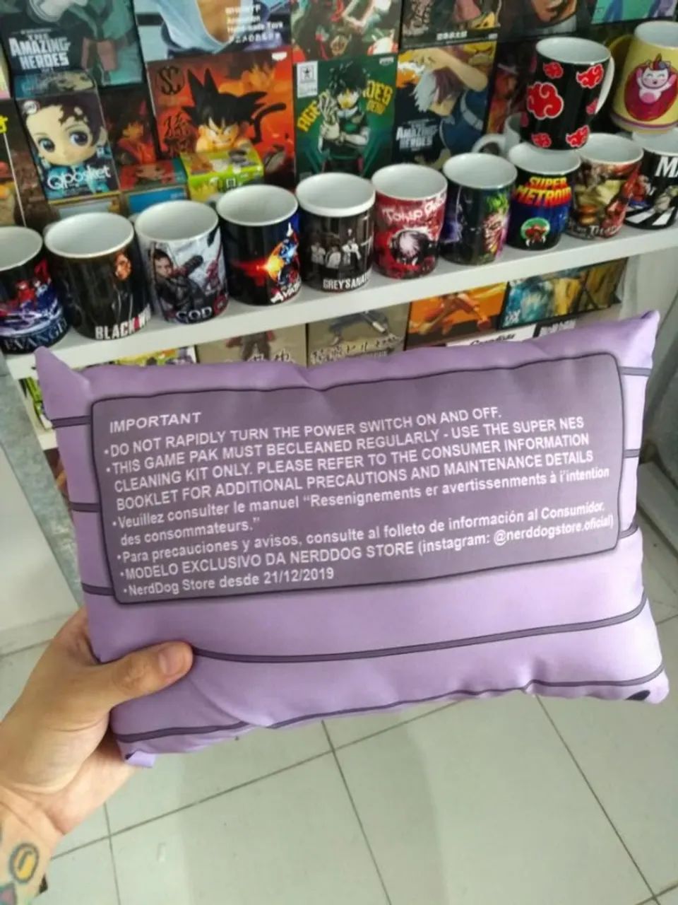 Almofada Super Mario World - NerdDog Store Snes Luigi Toad Bowser Yoshi Cartucho Nintendo - Foto 3