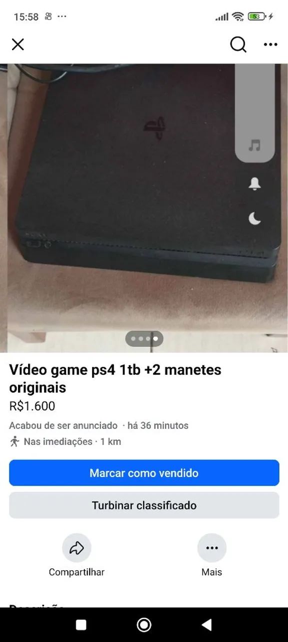 PS4 slim 1 tera de memória e 2 manetes  - Foto 3
