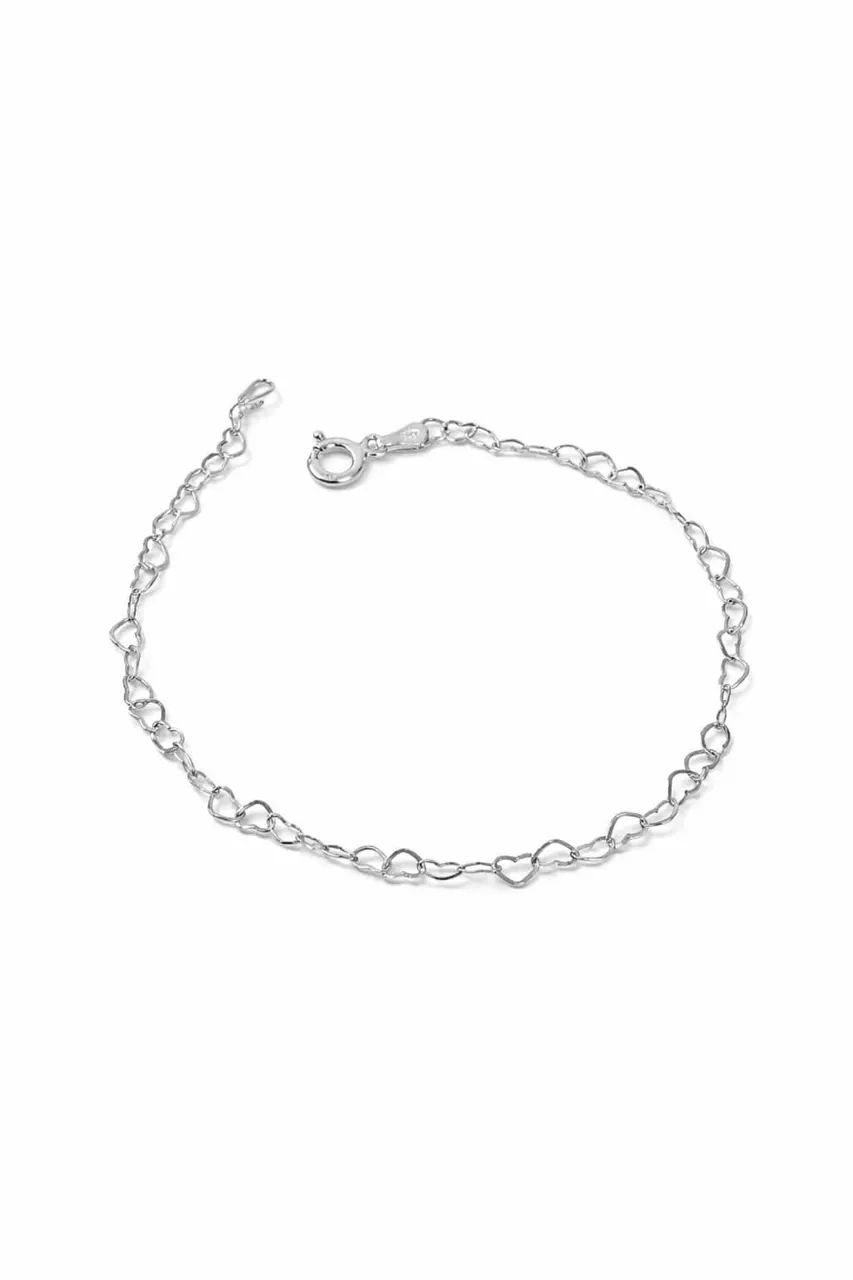 Pulseira Elo Coração Prata - Foto 3