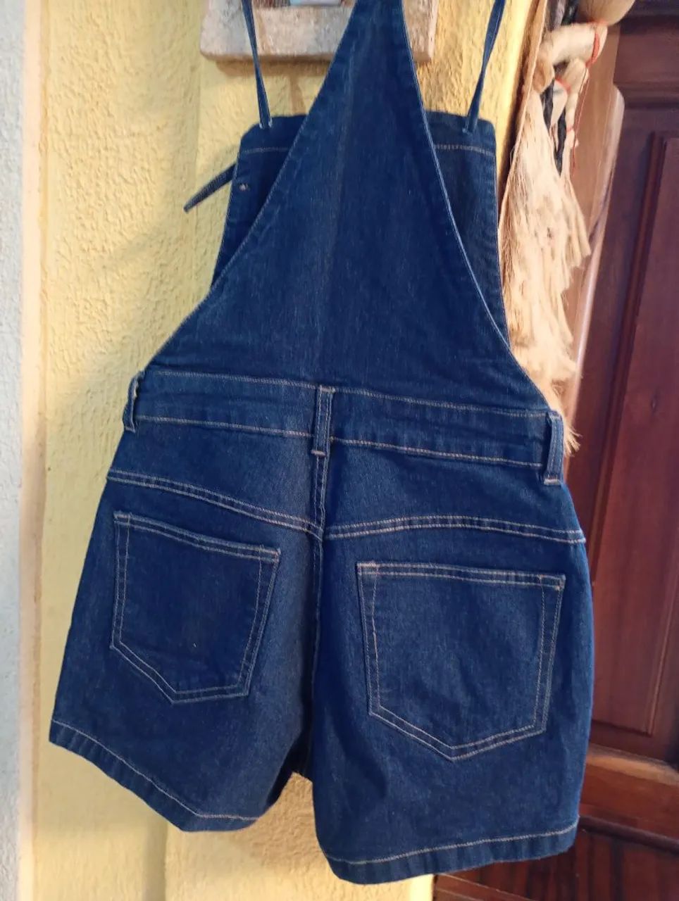 Jardineira jeans com elastano P (NOVA) - Foto 5