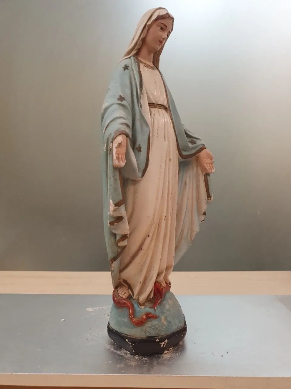 Nossa Senhora Das Graças em Gesso Maciço com 30cm - Foto 5