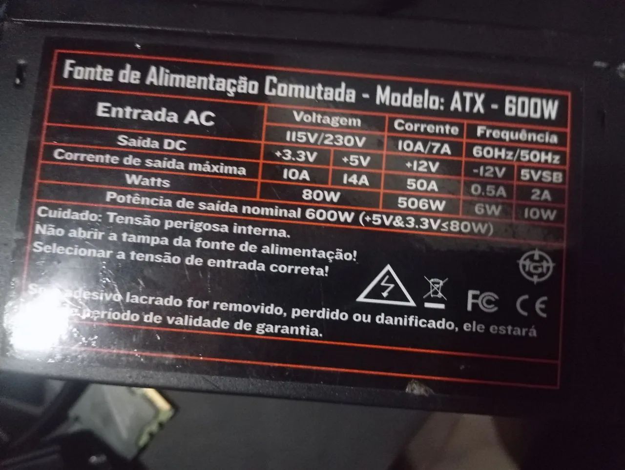 Fonte tgt 600w - Foto 2