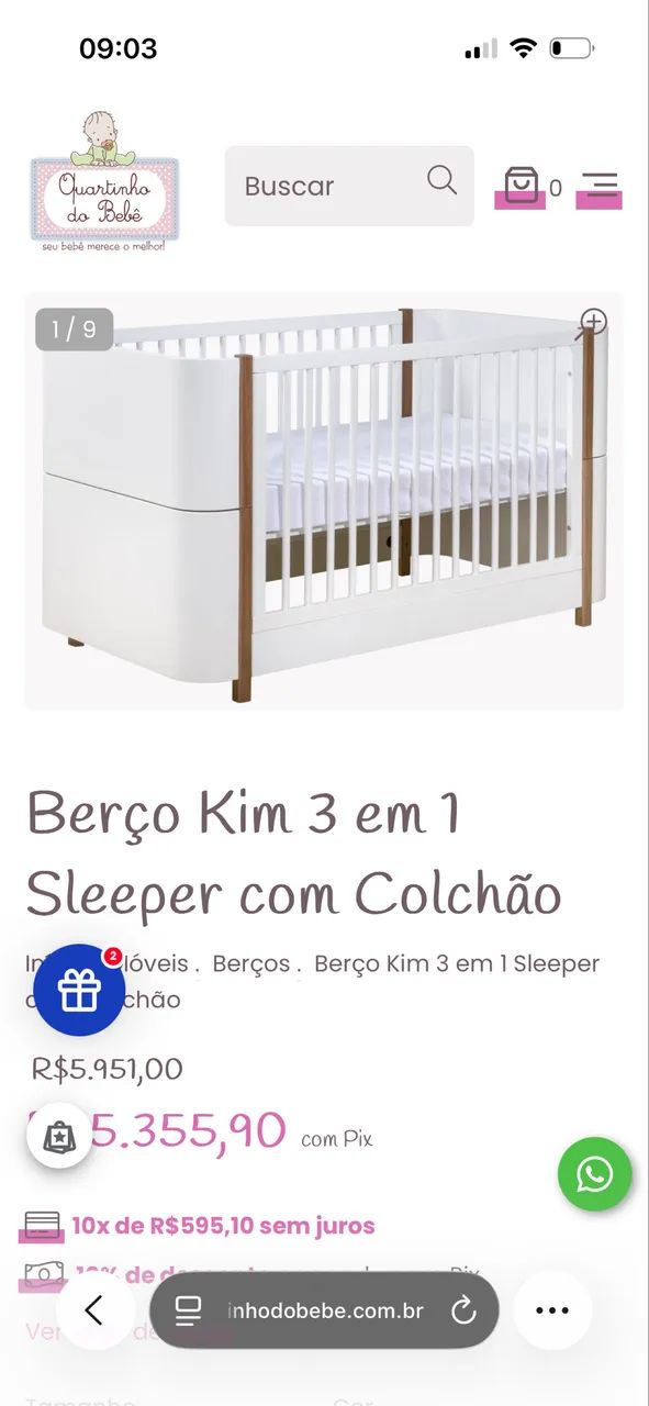 Berço em madeira maciça Sleeper  - Foto 2