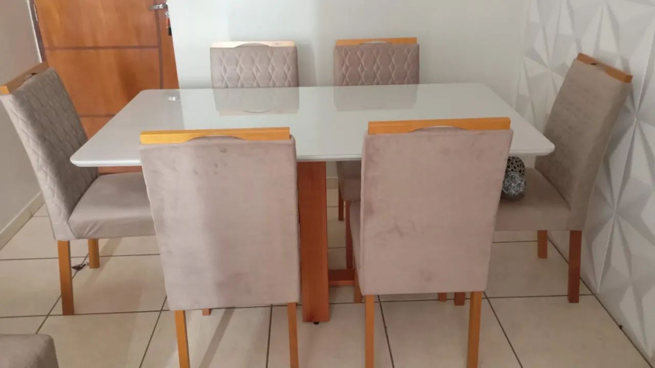 Mesa de jantar seis cadeiras novíssima  - Foto 2