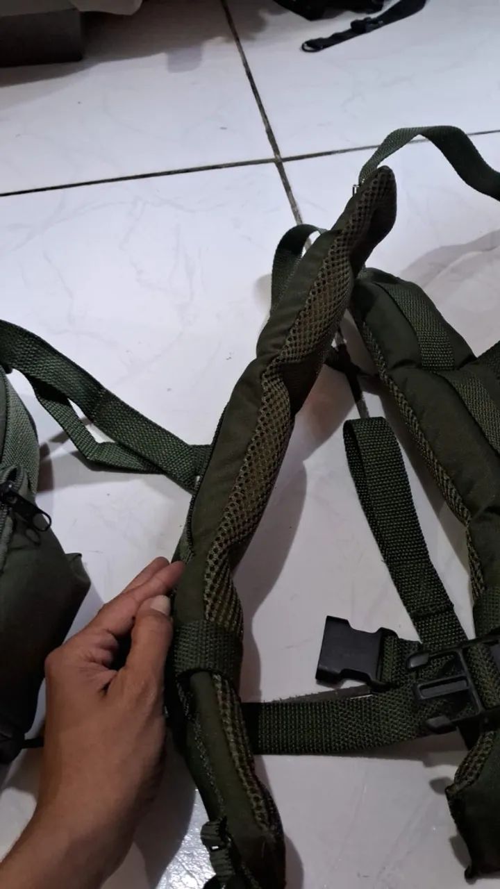 Alça e Barrigueira Militar - nunca usadas! - Foto 2