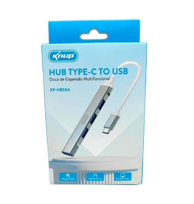HUB Usb-C 4 Portas Usb Knup - Foto 6