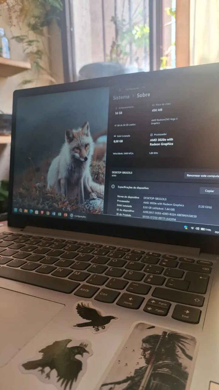 notebook lenovo ideapad 1, tela 14" (modelo 14ada7) funcionando 100%  - Foto 2