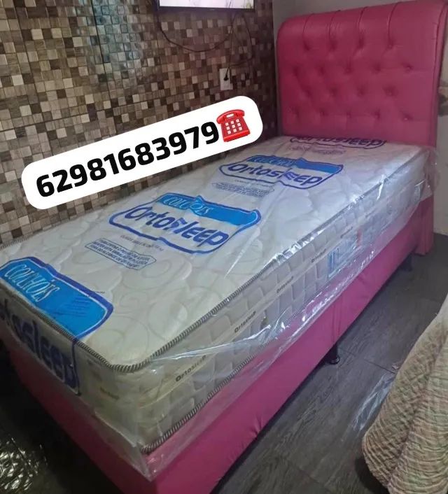 Cama box colchão e base 