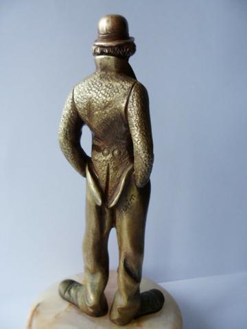 Natal! Escultura Rararíssima: Estatueta de Charles Chaplin em Bronze por Lorrin - Foto 2