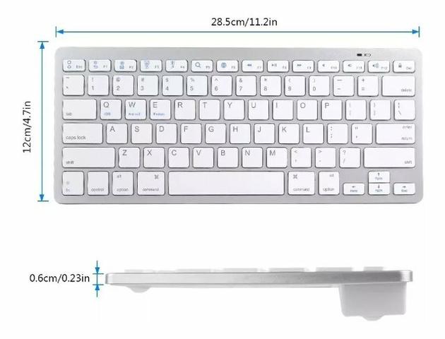 Mini Teclado Sem Fio Bluetooth Wireless Pc Tablet - Foto 4