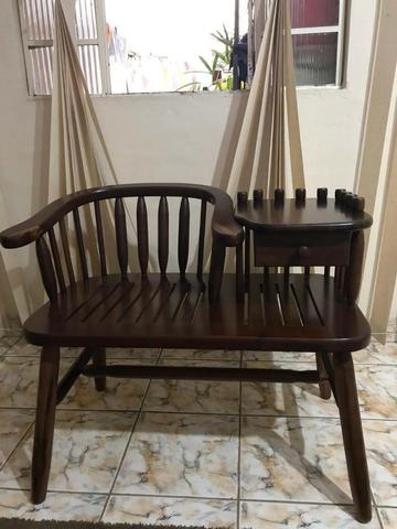 Mesa para telefone. Madeira maciça