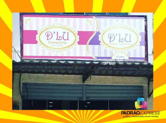 Letreiros de loja em estrutura de aço com lona ou PS - Foto 3