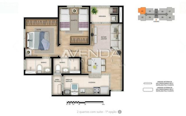 2 dormitórios sendo 1 suíte, com varanda - Localizado no Ecoville - Foto 15