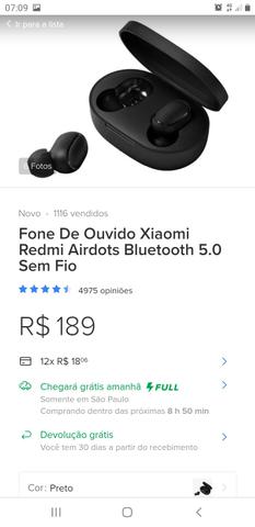 Fone bluetooth xiaomi 5.0 original - Foto 3