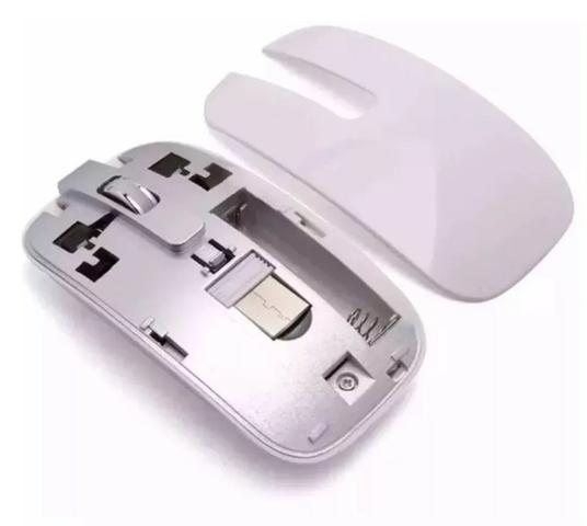 (NOVO) Kit Teclado E Mouse Sem Fio Ultra 2.4g Branco + Pelicula - Foto 3