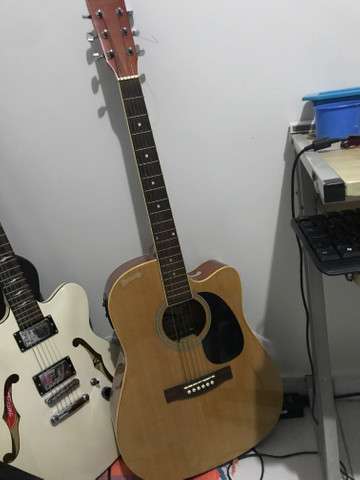 Violão de Aço Giannini Elétrico Com Afinador