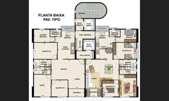 HS* Lindo apartamento no Maria Satye com 3 quartos sendo 1 suíte - Foto 4