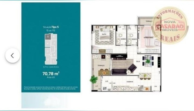 Apartamento com 2 dormitórios à venda, 70 m² por R$ 350.000 - Mirim - Praia Grande/SP