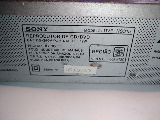 Dvd Player Sony Dvp-ns 315 (sem Controle - Veja Descrição) - Foto 6