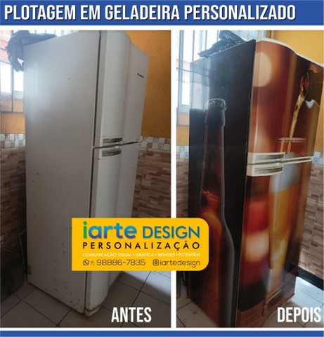 Plotagem de geladeira e fogão liso ou personalizado. - Foto 5