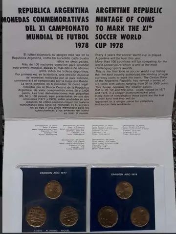 Moedas Copa Argentina 1978 E Copa Espanha 1982 - Foto 2