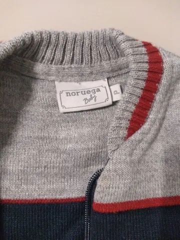 Jaqueta Noruega Baby, tamanho P (0 a 3 meses) - Foto 2