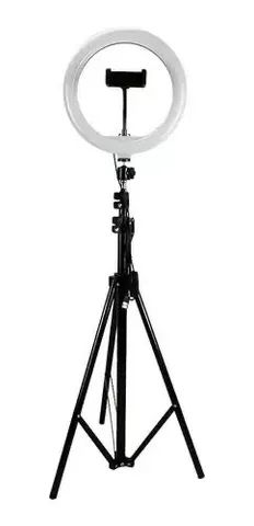 Iluminador Led Ring Light 26cm 1,80 Com Tripé Profissional Teem - Foto 2