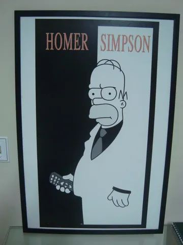 4 Quadros grande decorativo Simpsons e Super Mario - Foto 2