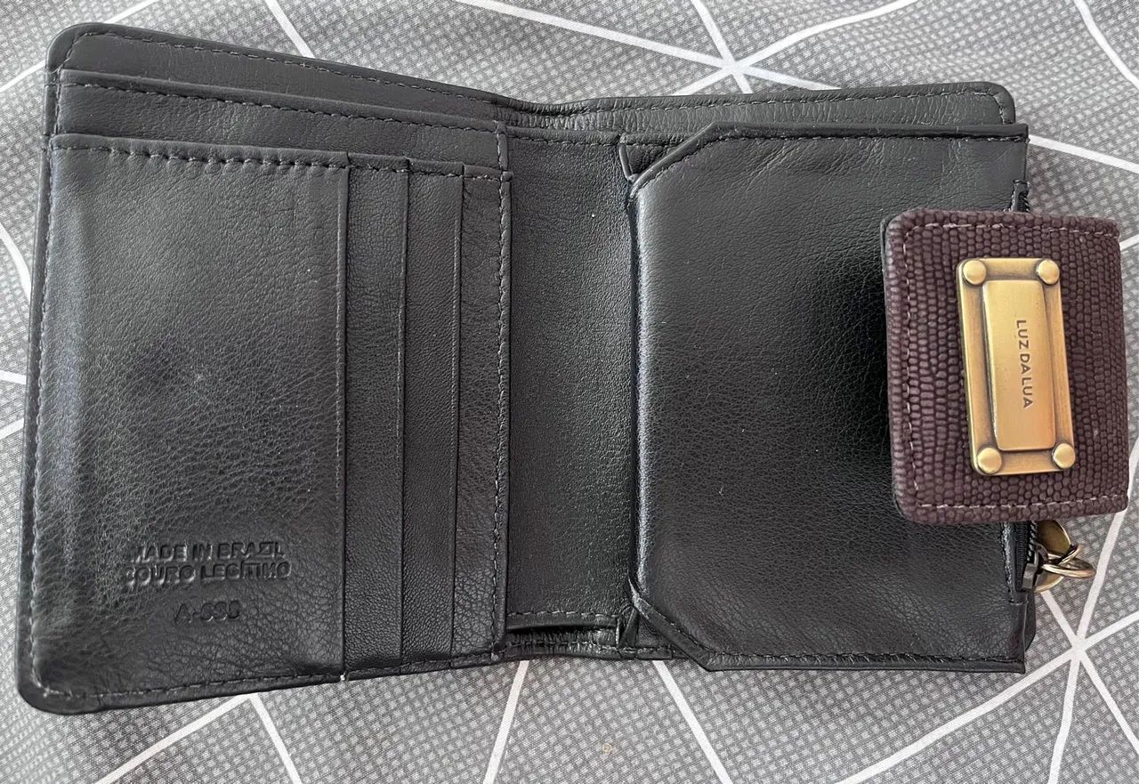 Carteira de Couro Legítimo Luz da Lua - Foto 3