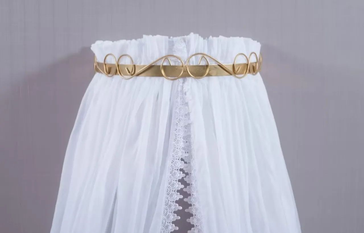 Mosquiteiro para Dossel Voal Delicado Luxo com Renda