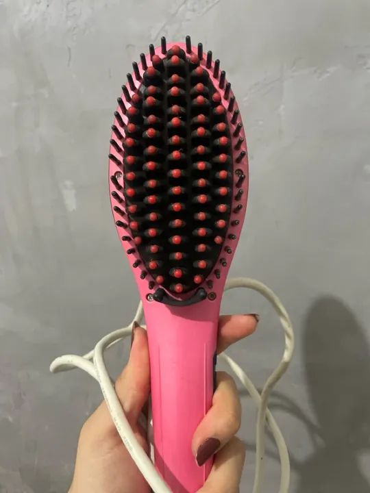 Escova alisadora de cabelo Gravity - Cor Rosa - Foto 2