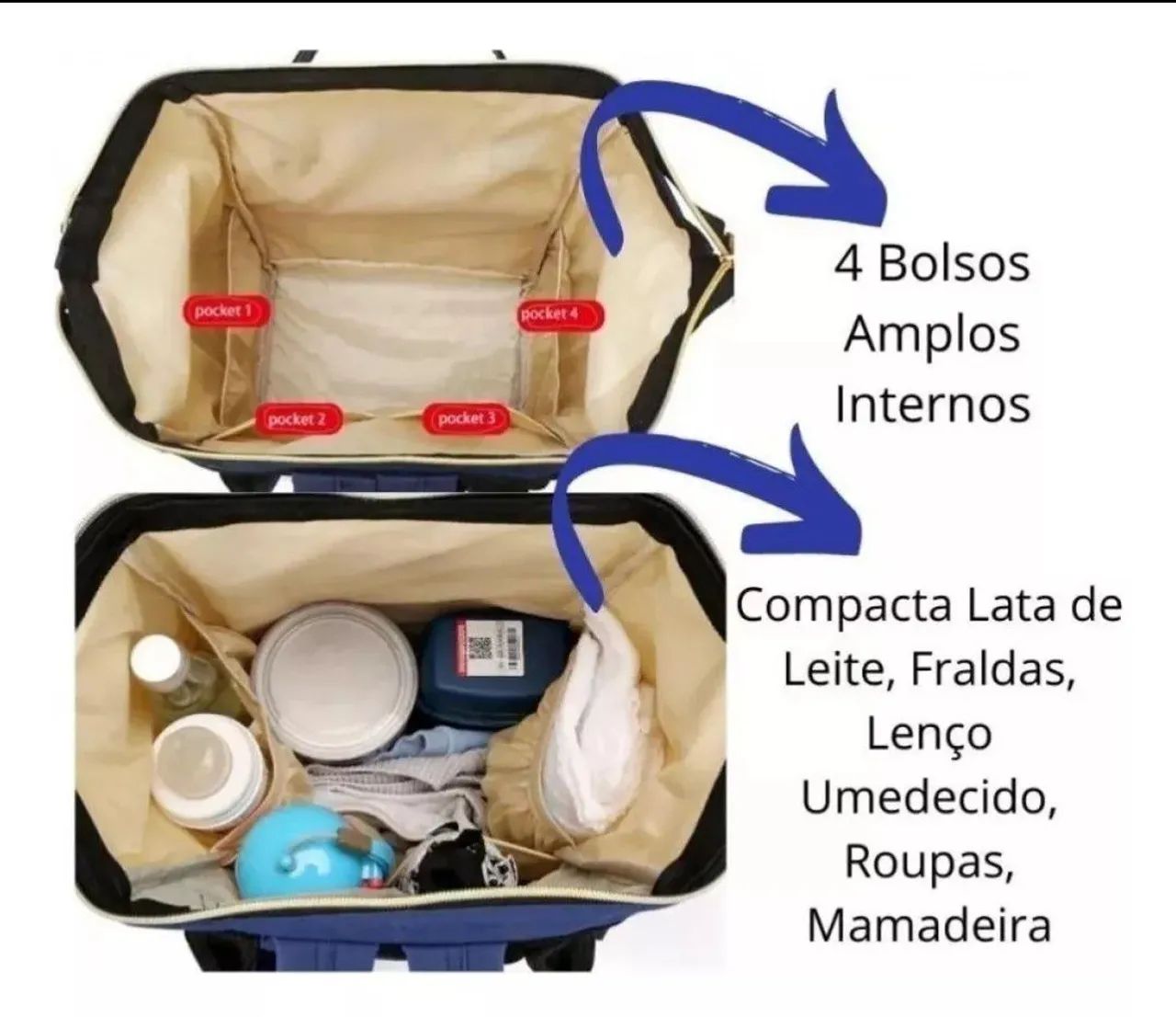 Mochila Maternidade Mamãe Bebê Térmica  - Foto 5