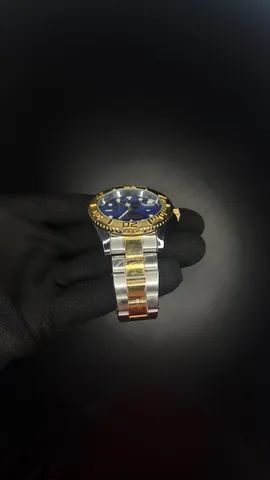 Relógio rolex Prata com fundo Azul - Foto 2