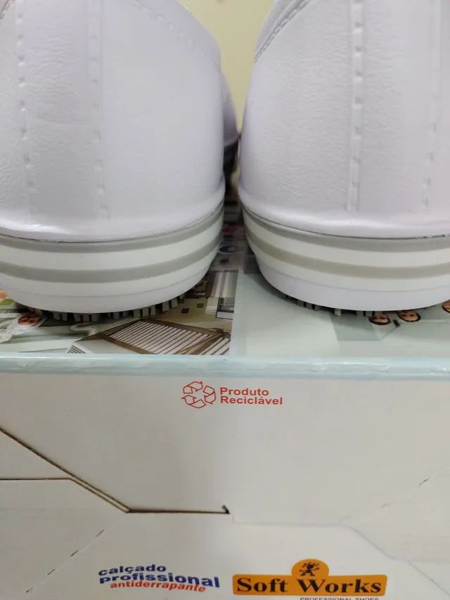 SAPATO ENFERMAGEM SOFT WORK N.42 BRANCO - Foto 5