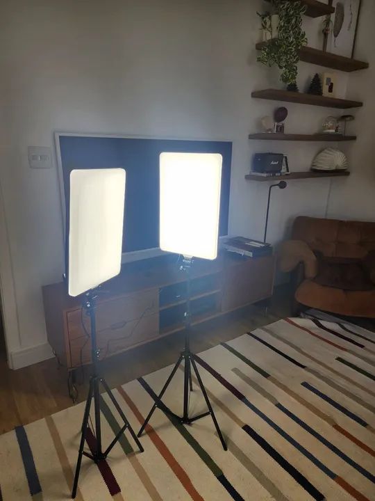 2 paineis LED 44cm Iluminação para Fotos Vídeos - Foto 2